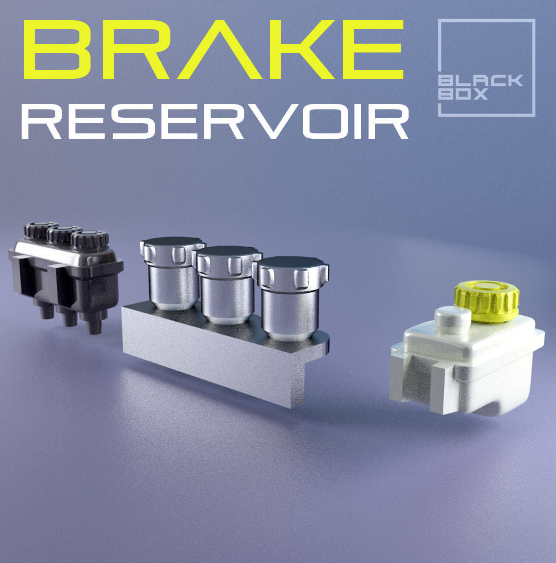 Automotive Fluid Reservoirs - Coolant, Brake, Windshield Washer 1/24 scale