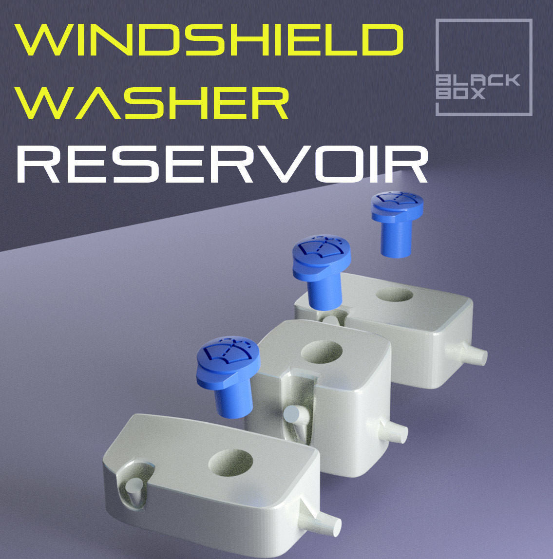 Automotive Fluid Reservoirs - Coolant, Brake, Windshield Washer 1/24 scale